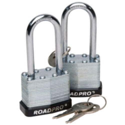 Roadpro RPLS-40L/2 Padlock/2pk 1.5 .in Steel Lam Key Alike (rpls40l/2)