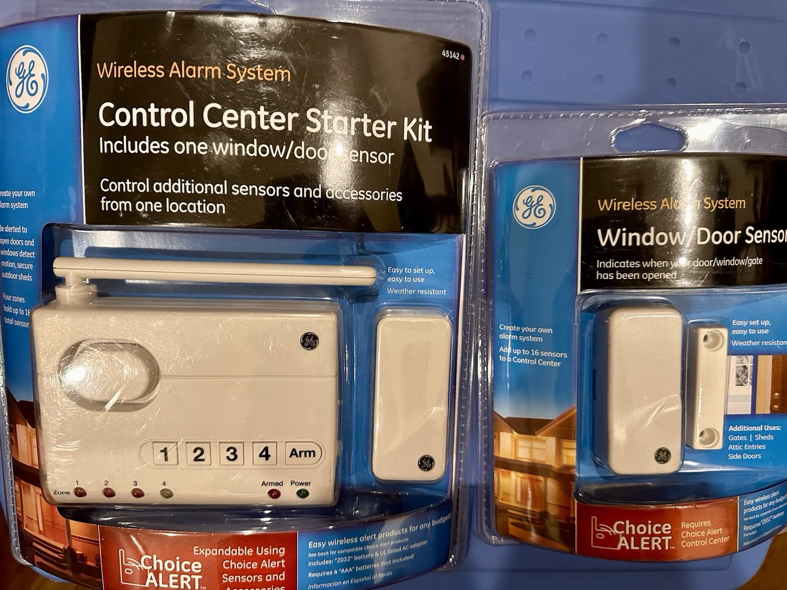 GE Choice-Alert Wireless Control Center Starter Kit  #45142 & Window/Door Sensor