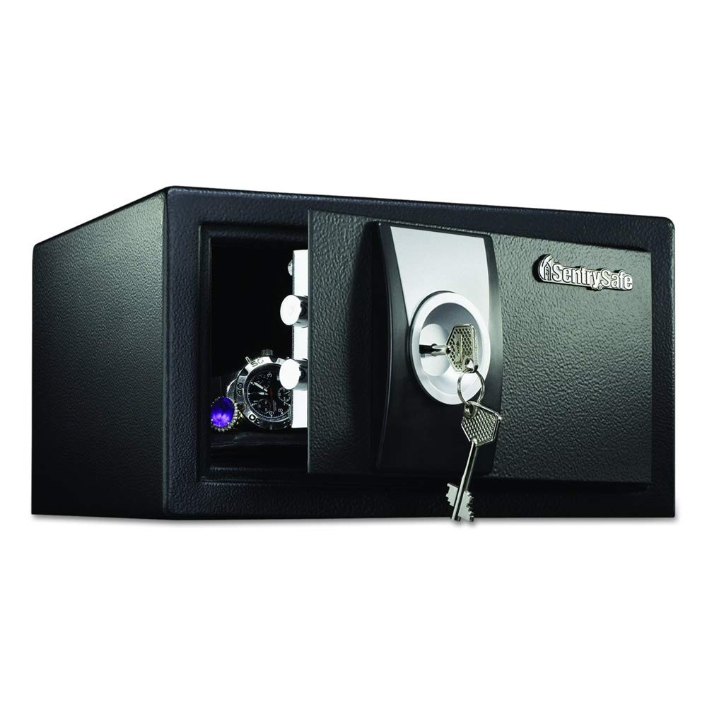 SentrySafe Black Security Safe with Key Lock for Home, 0.35 Cubic Feet,
