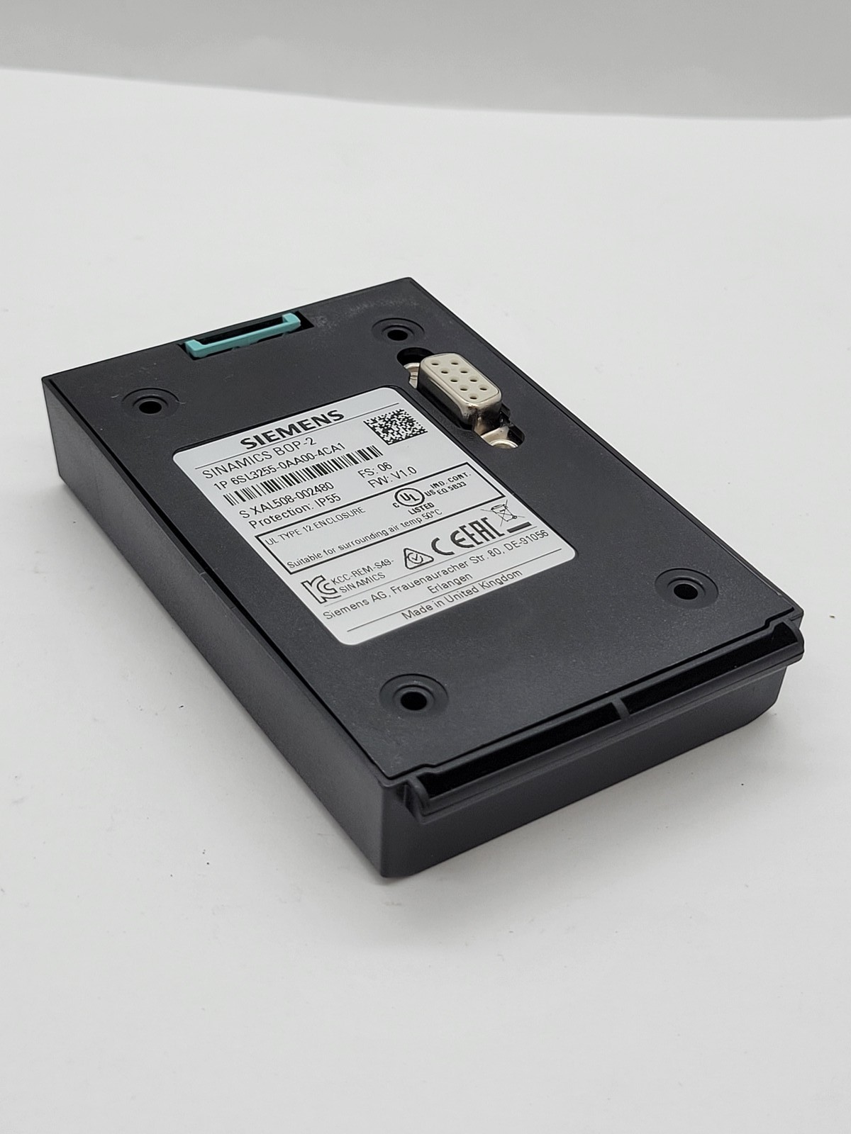 Siemens 6SL3255-0AA00-C4A1 Sinamics-Bop-2 Basic Operator Panel Type 12