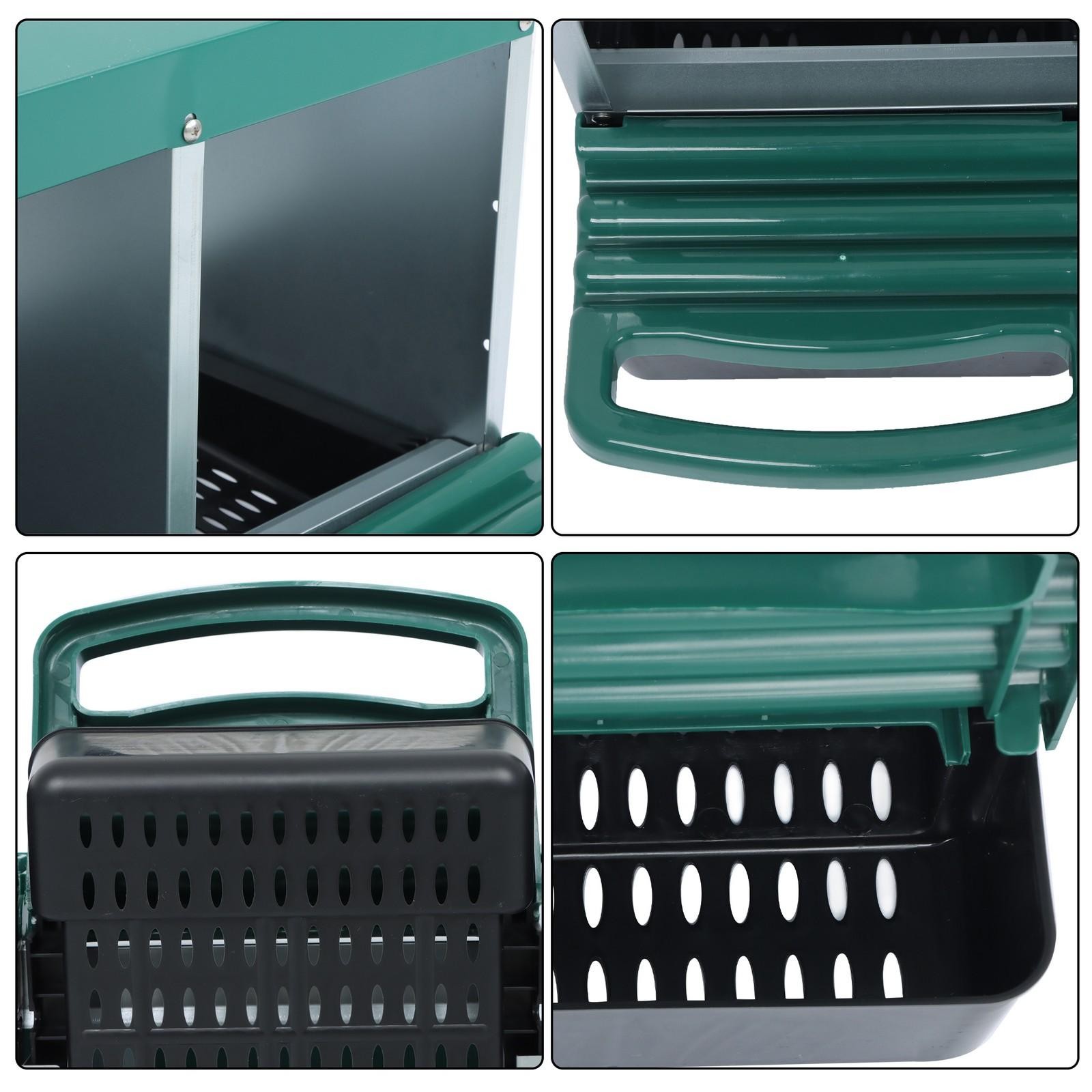 4 Hole Chicken Nesting Boxes Metal Chicken Egg Laying Box with Perch