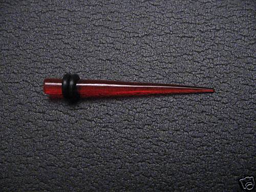 Body Piercing Taper 8g Acrylic 8 gauge RED expander