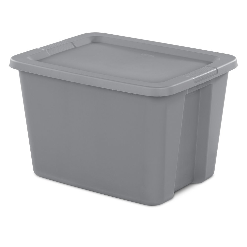 STORAGE BIN CONTAINERS 18 Gallon Plastic Stackable 24"x18"x14"