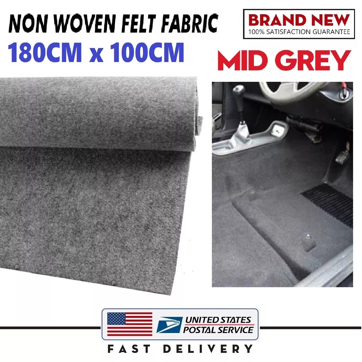 71"x40"Marine Mat Marine Grade Non-Woven Fabric for Boats for Outdoor Deck Patio