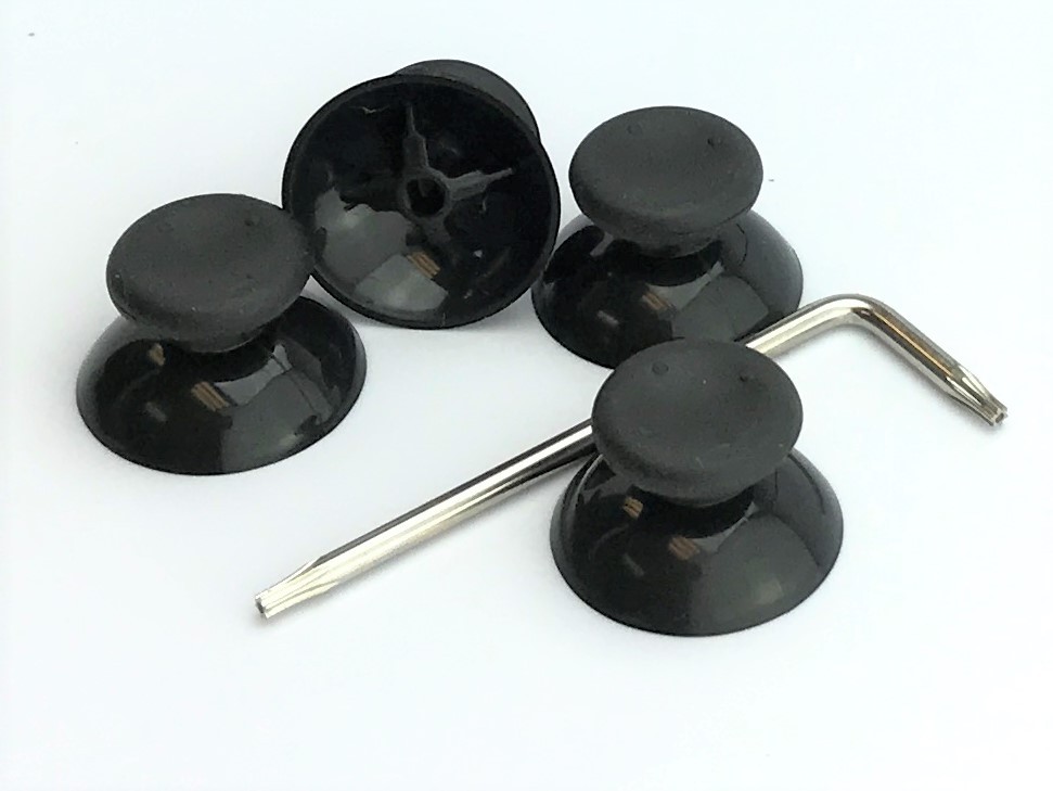 Black Xbox 360 Replacement Thumbsticks(4 Pack) + Torx T8 Security key - GGG0024
