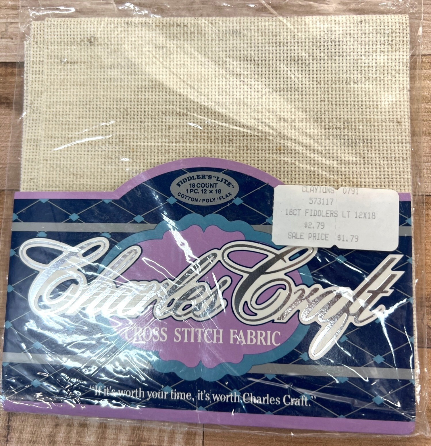 Charles Craft 18CT Fiddlers Lite Cross Stitch Fabric 12x18 Inches Poly/Cotton