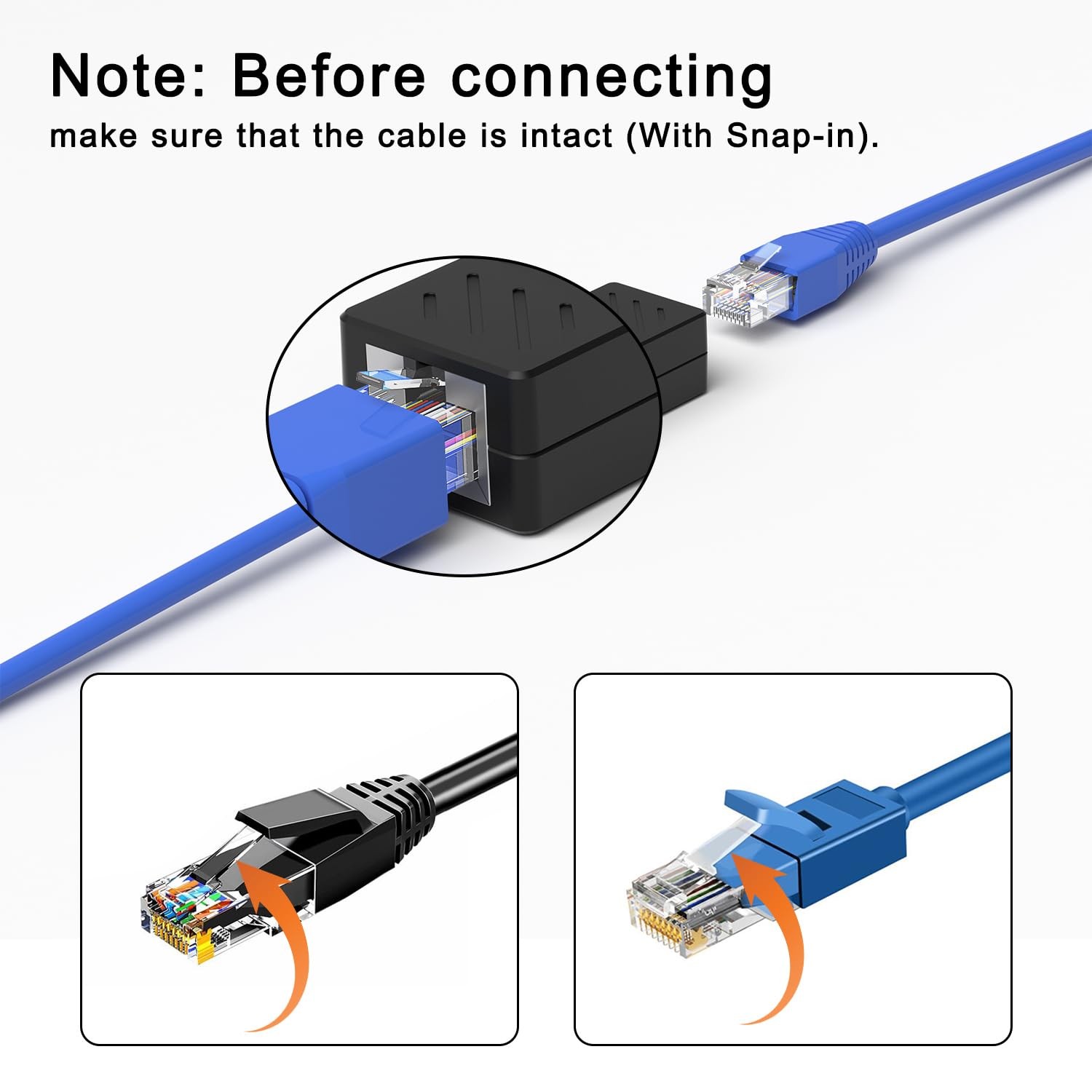 RJ45 Coupler Ethernet Coupler Inline Coupler for Cat8/ Cat7/ Cat6/ Cat5e/ Cat...