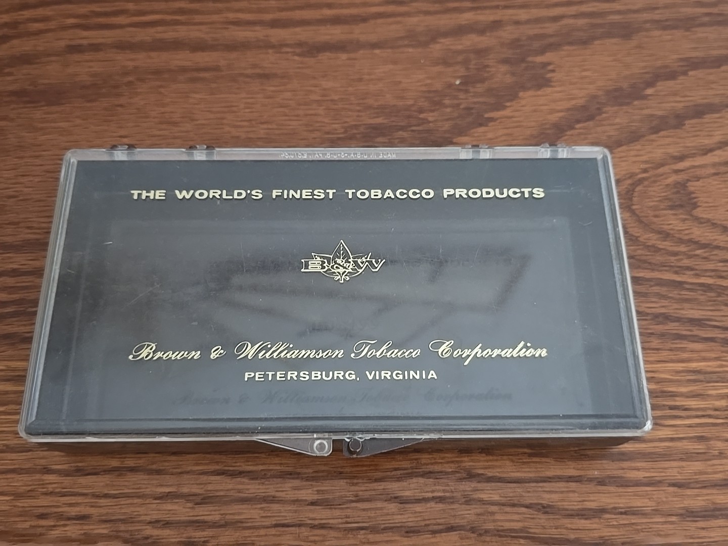Vintage Brown & Williamson Tobacco Corp Cigarette plastic box. Held 3 packs.