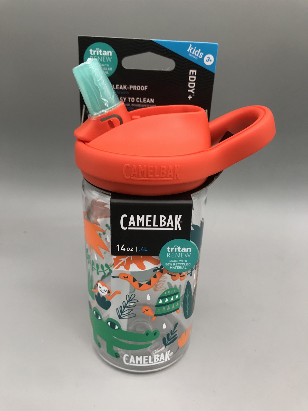 New CamelBak Eddy+ 14Oz Kids Water Bottle with Tritan Renew Straw Top Leak-Proof