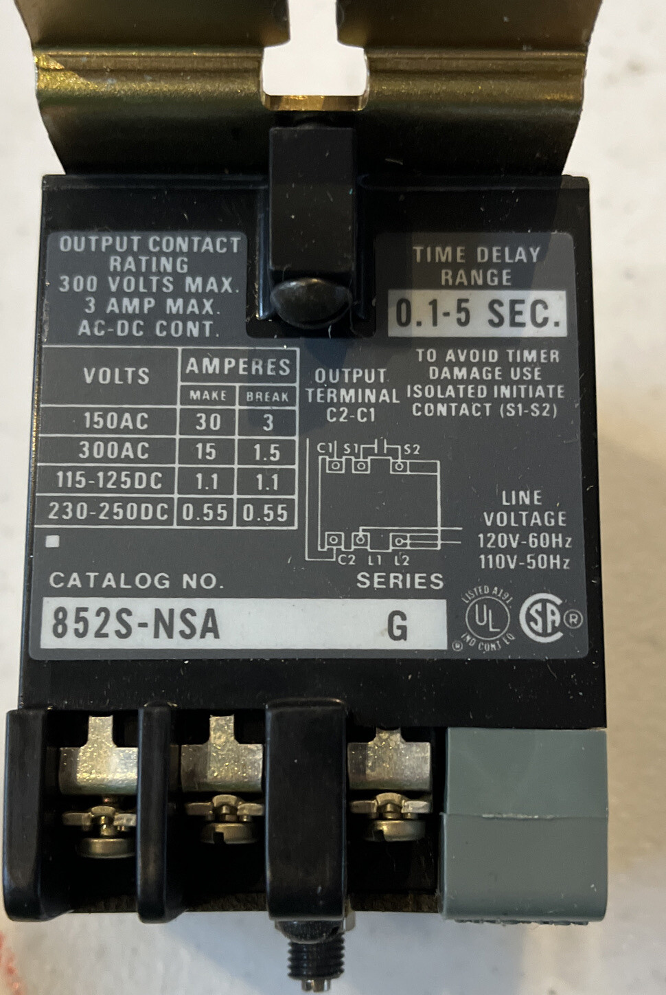 Allen Bradley Solid State Timing Relay 852S-NSA