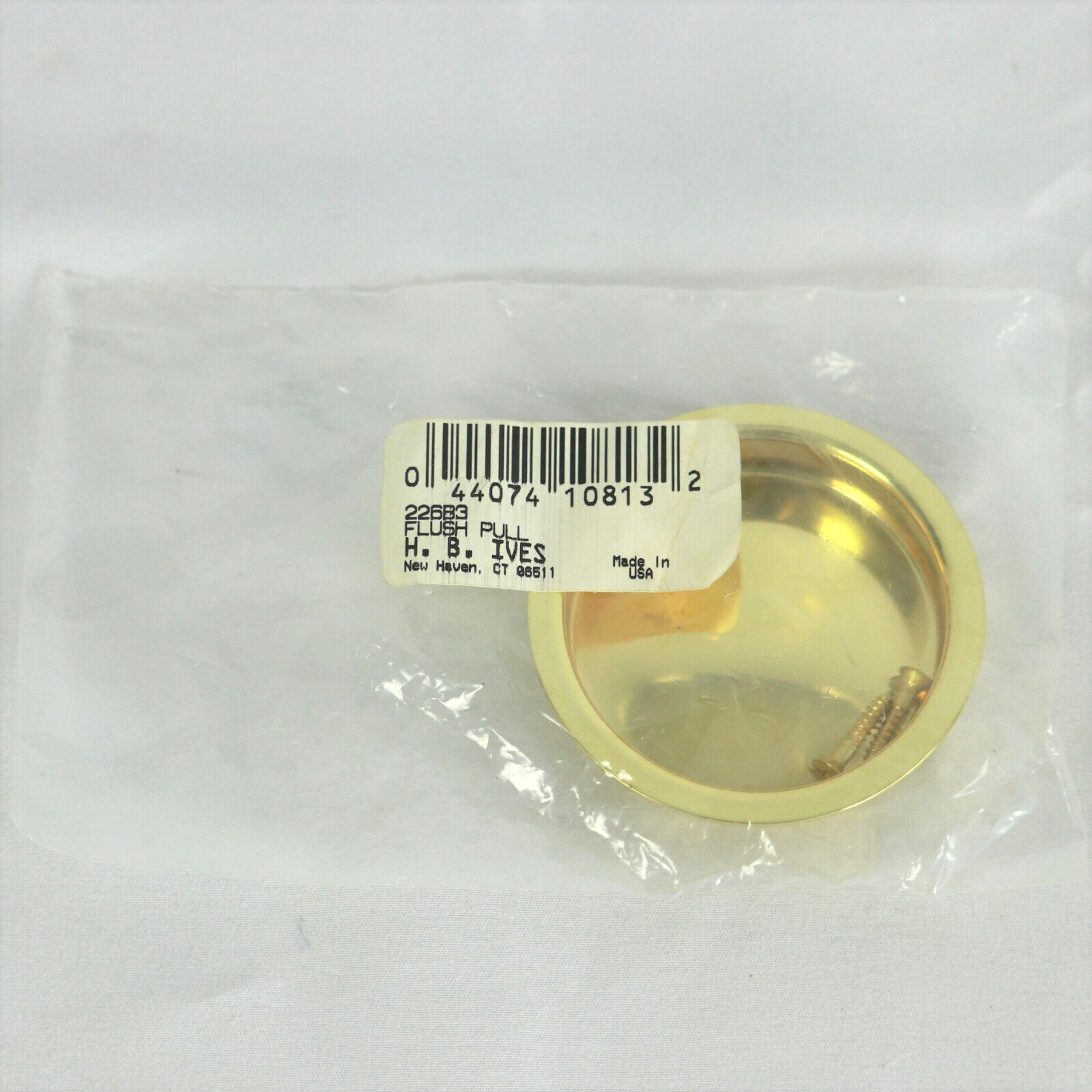 Ives Flush Pull 226B3 Polished Brass