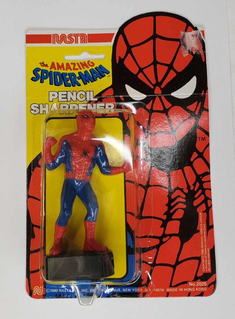 Vintage Spider Man Pencil Sharpner NEW 1980