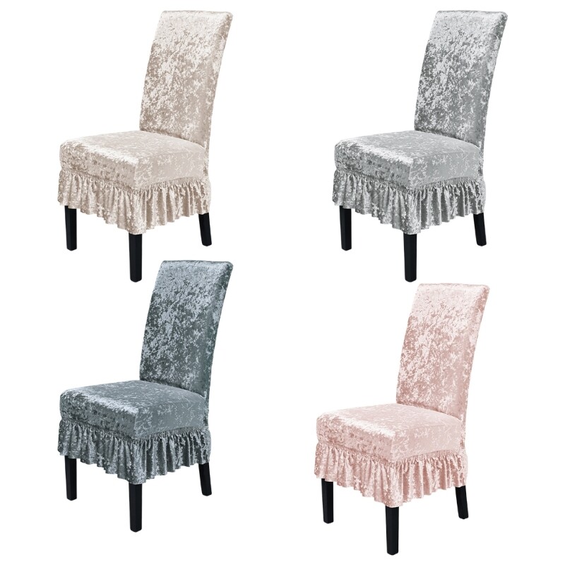 Soft Velvet Chair Cover Protectors Chair Slipcover for Family Homes Offices