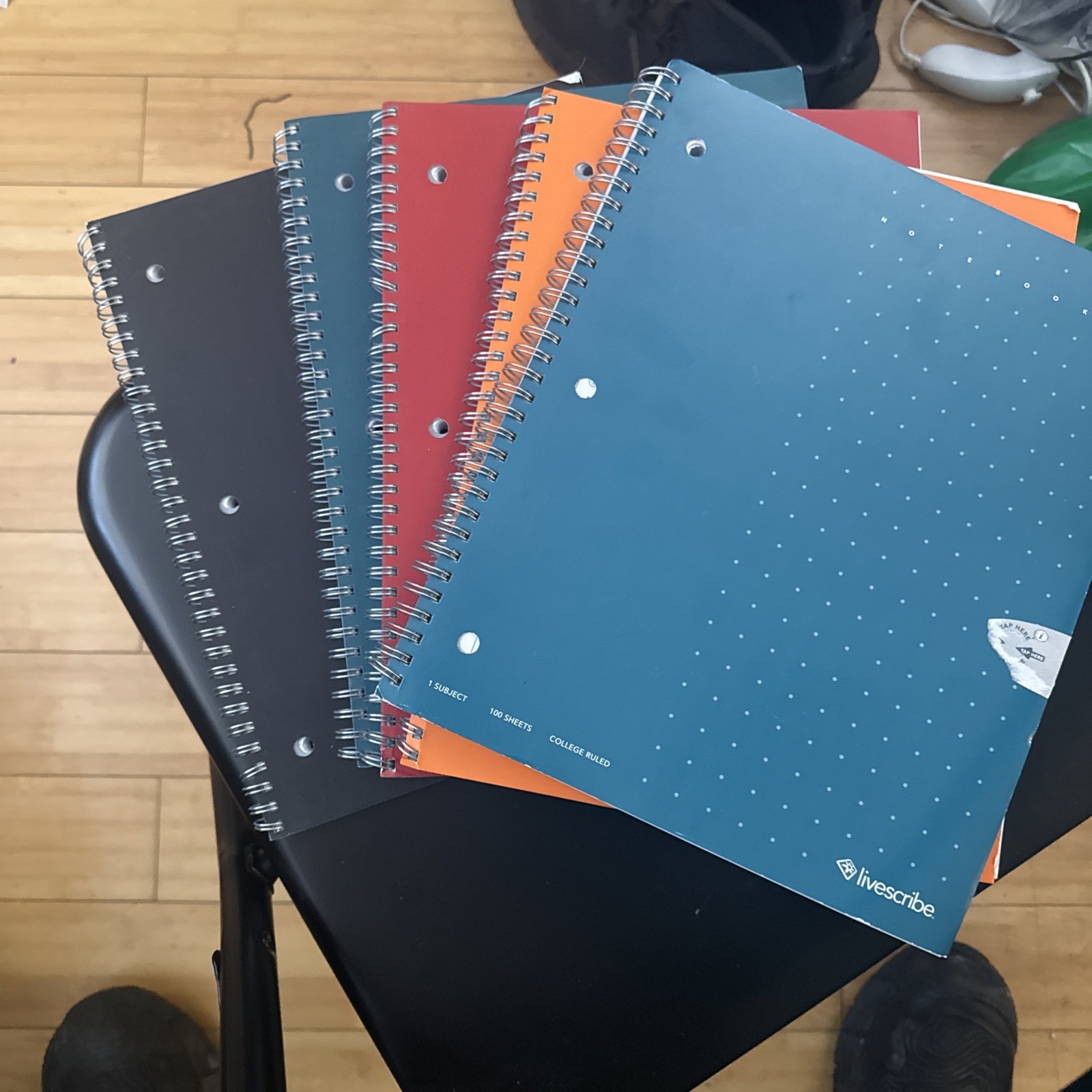 Five LIVESCRIBE NOTEBOOKS- Opened Never Used
