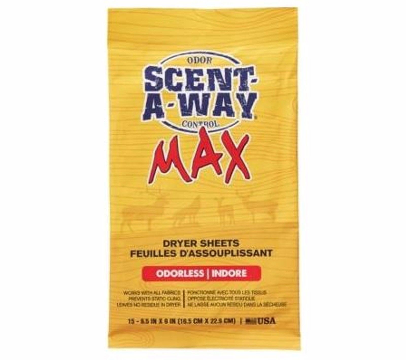 Hunter Specialties Scent-A-Way MAX Dryer Sheets - Odorless #07707
