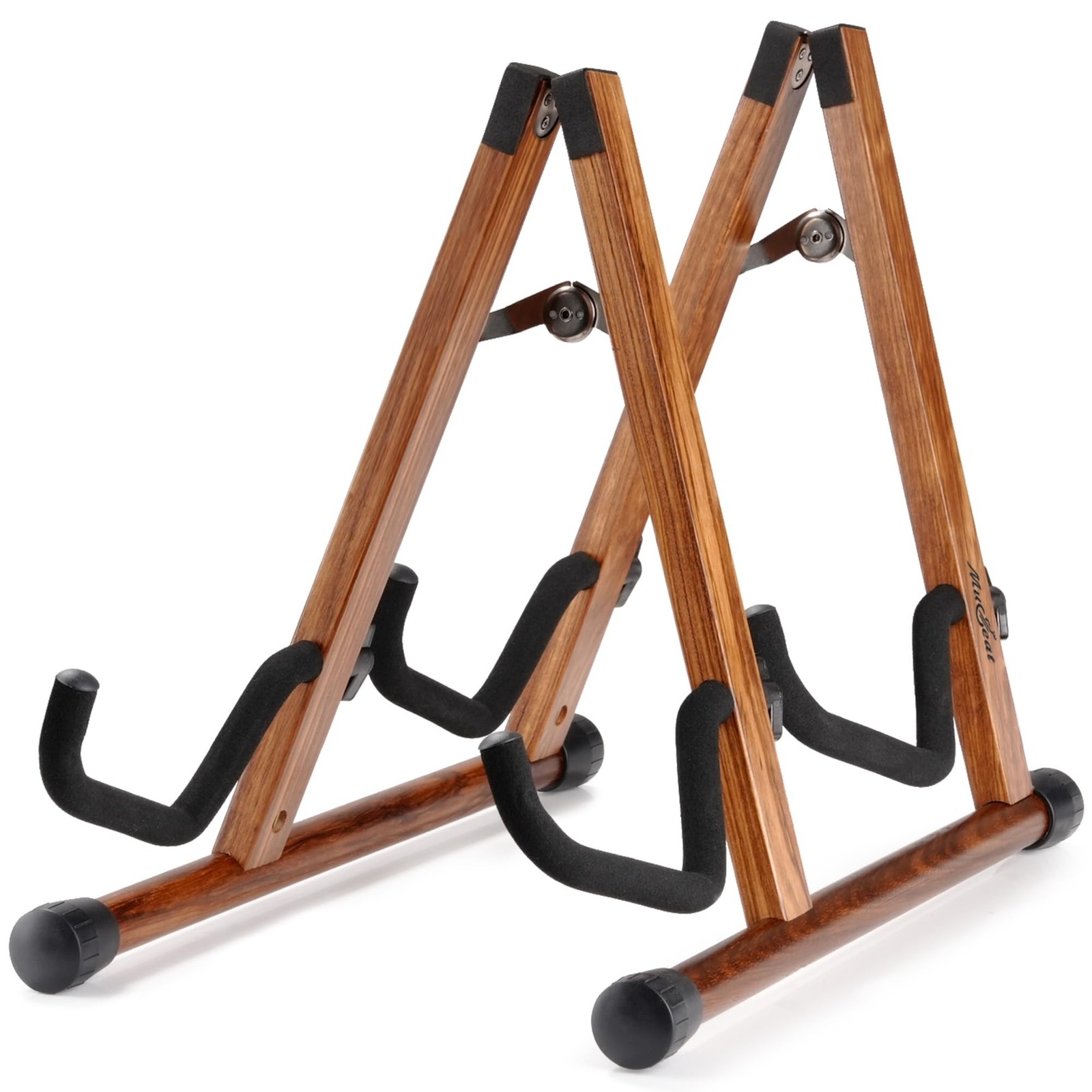 Double Guitar Stand, A-Shape Dual Guitar Stand with Padded Foam, Multiple Ins...