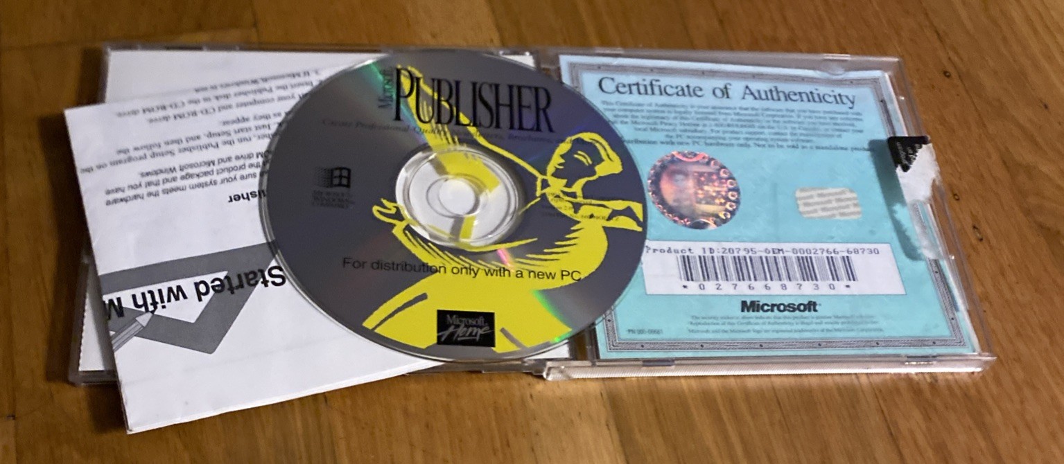 Microsoft Publisher 2.0 OEM Software CD
