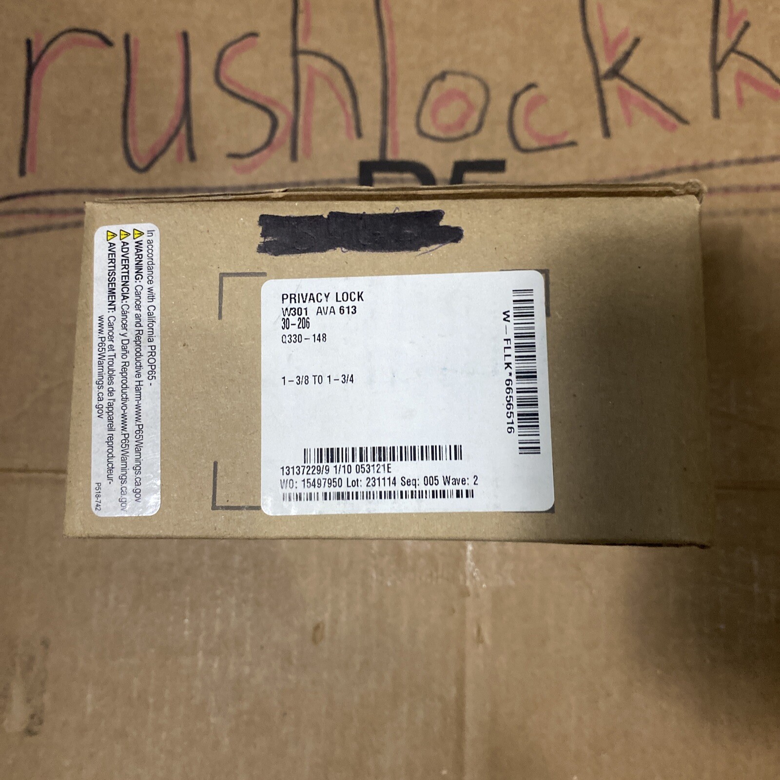 Brand New-Open Box-Falcon Privacy Lock W301 AVA613 -small scratch-