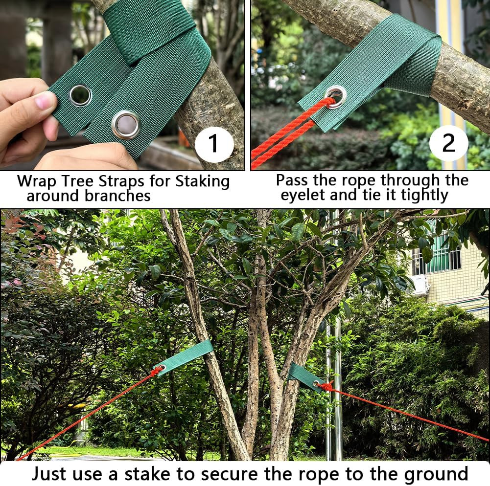 8 Pack Tree Straps for Staking, Tree Support Straps for Newly Planted Trees