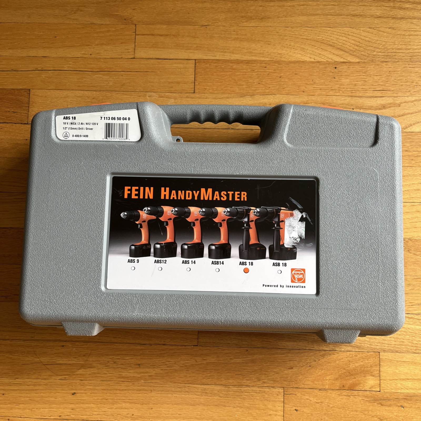 FEIN Handymaster ABS18 Drill Cordless With Case & Manual