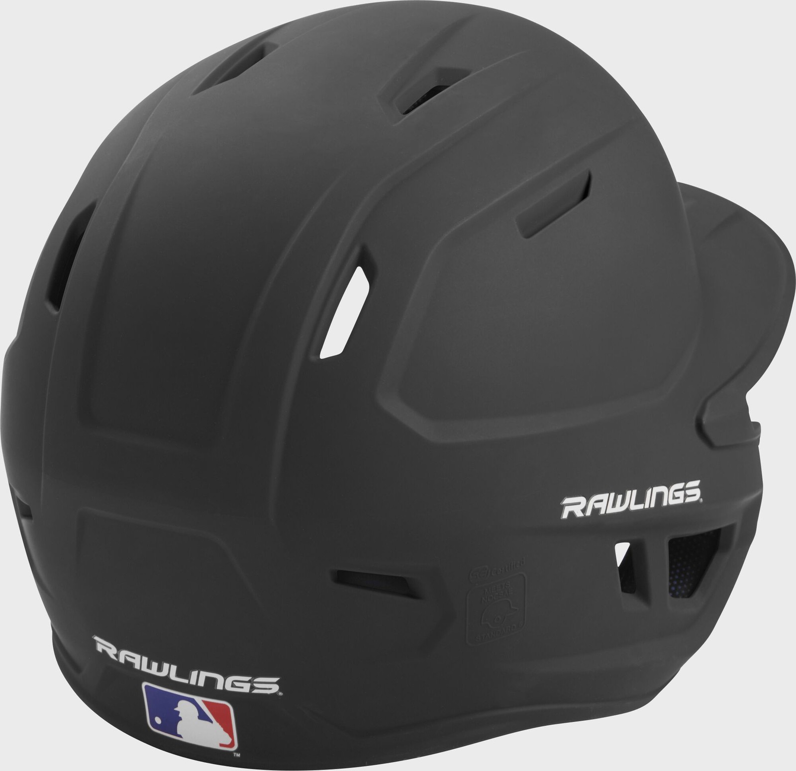 Rawlings Mach Baseball Batting Open Face Helmet, Junior Size, Matte Black