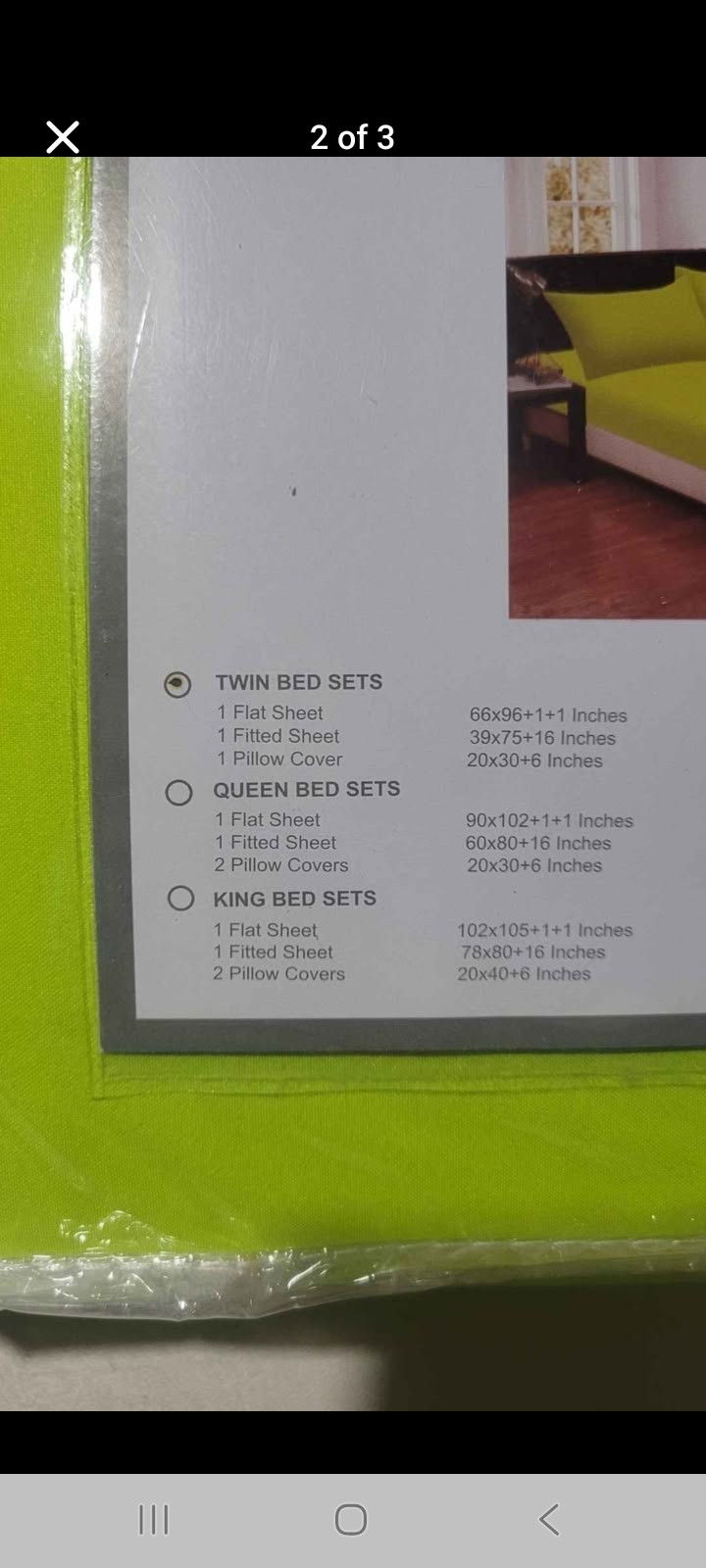 Context Home & Garden Twin Bed Sheet Set, 100% Polyester Microfiber, Lime Green