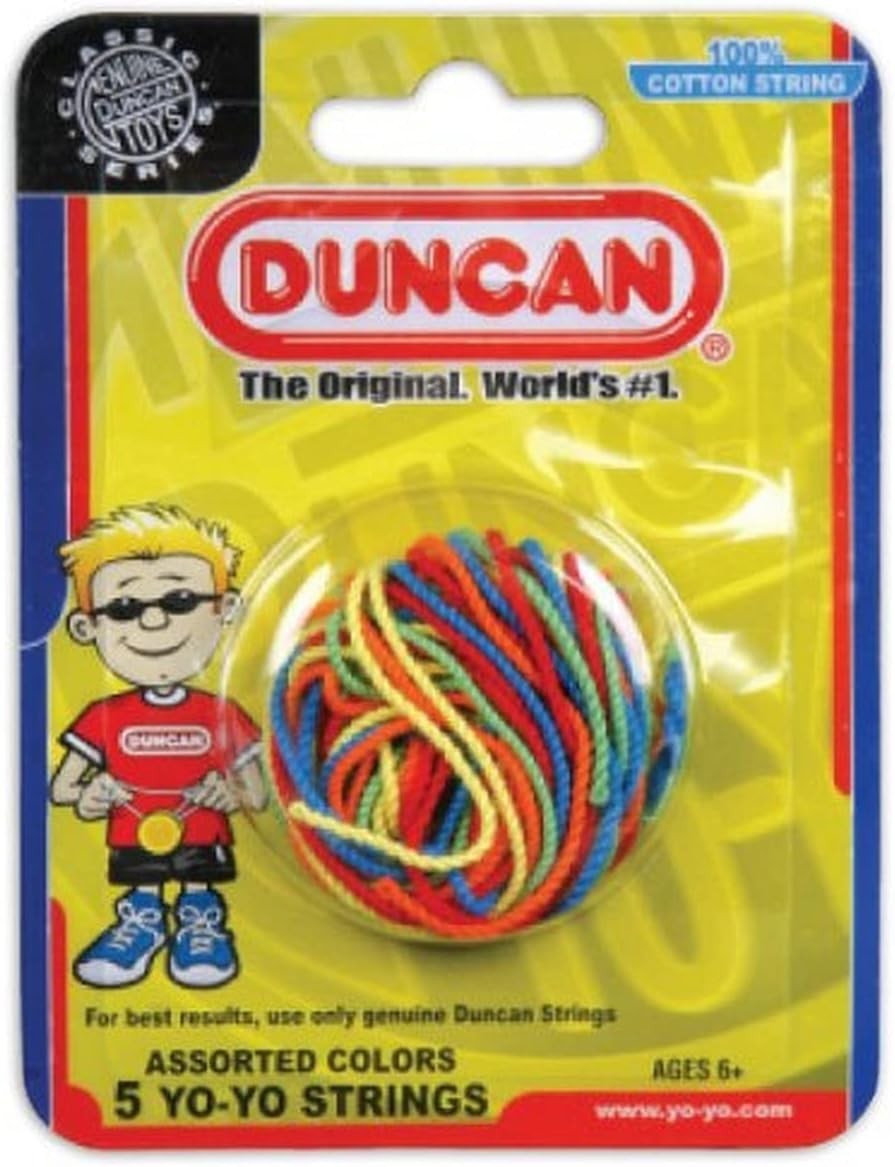 Yo-Yo Replacement Strings Set - Pack of 5 Cotton Strings in Bright Colors