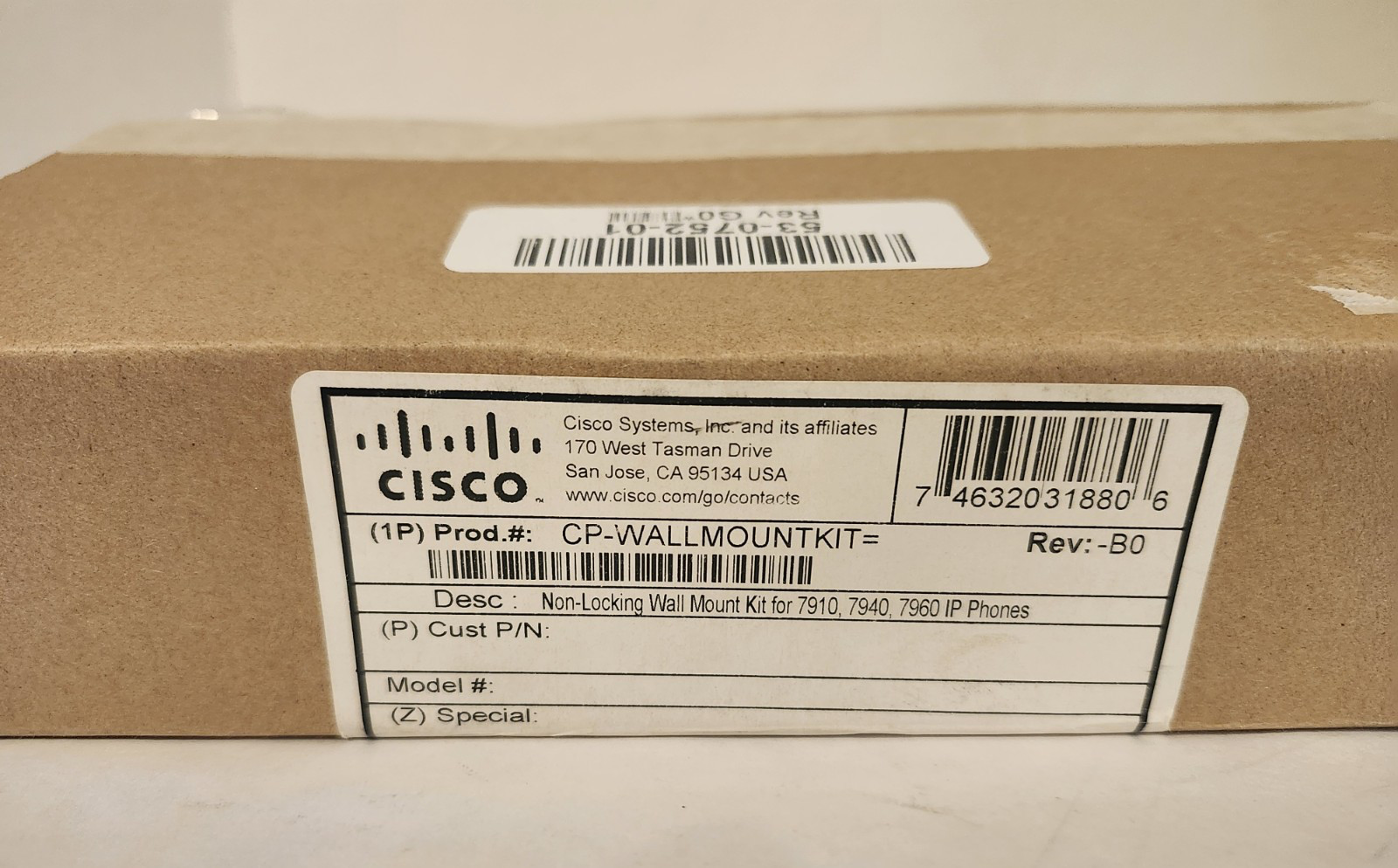 Cisco CP-WALLMOUNTKIT, Non-Locking Wallmount Kit for 7910, 7940, 7960 Phones NEW