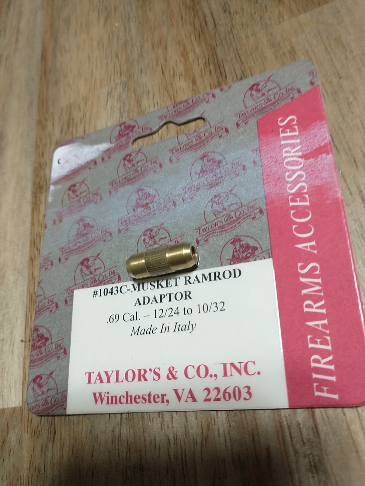 MUSKET RAMROD ADAPTER #1043C VINTAGE GUN PART 69 CAL 12/24 - 10/32 BLACK POWDER