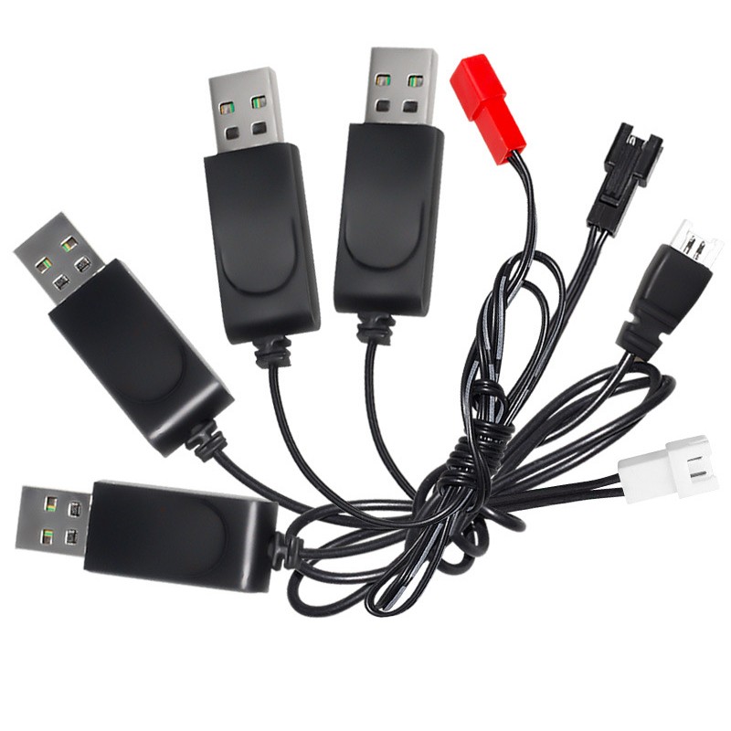 5PCS 3.7V USB Charger Cable Compatible RC Car RC Plane RC Tank RC