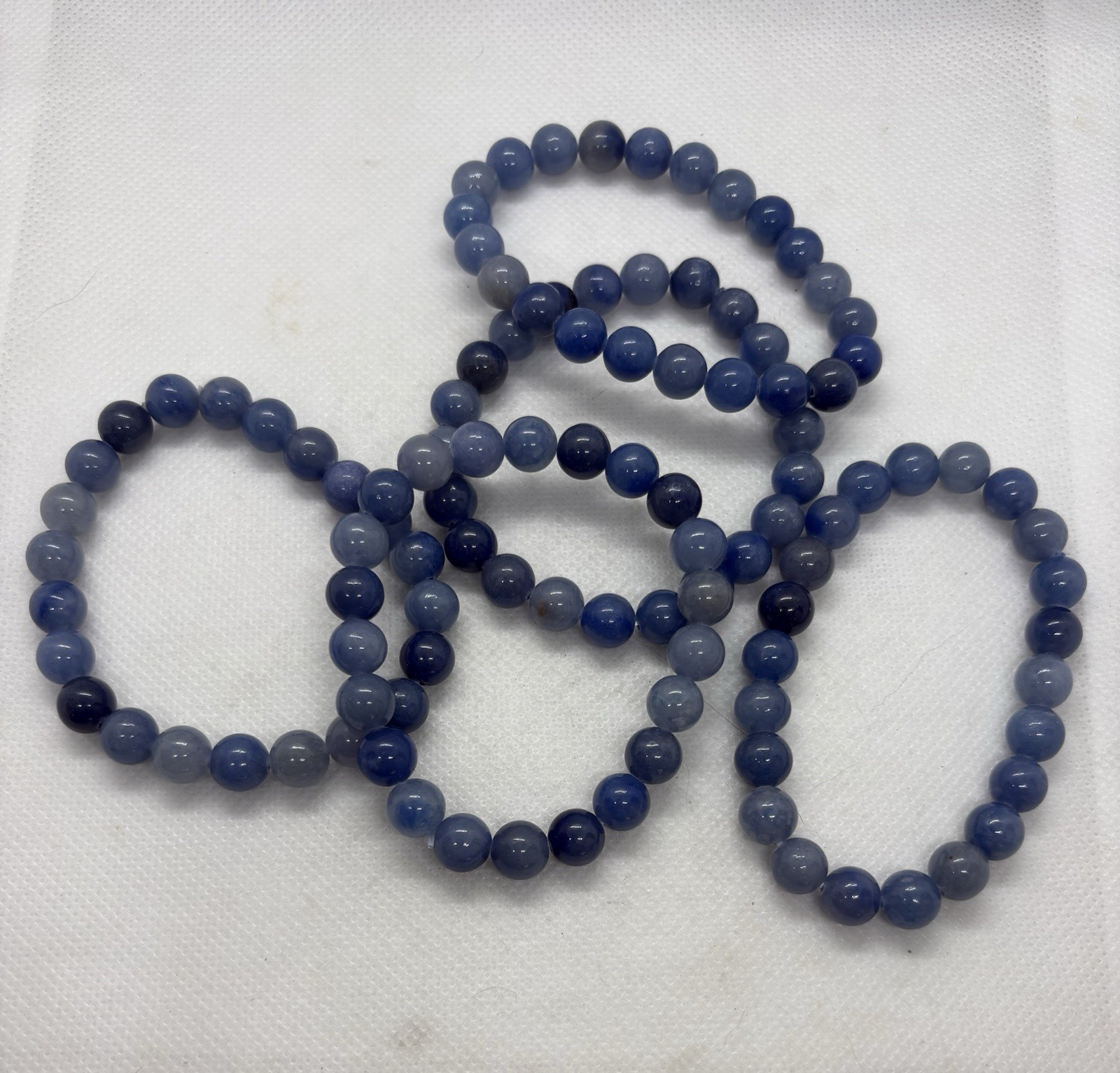 Stretch beaded bracelet Blue Adventurine