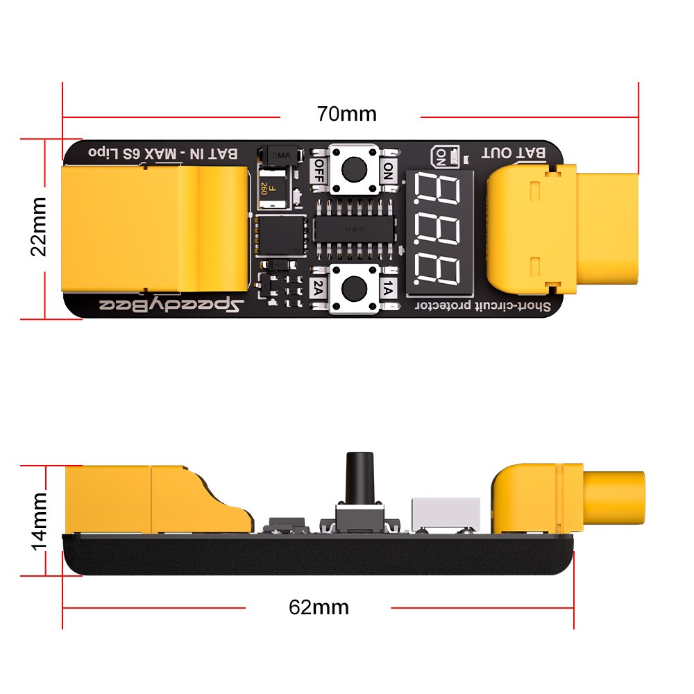 SpeedyBee Anti Short Circuit Module 4-6S Current Limiting For RC Flight Stack