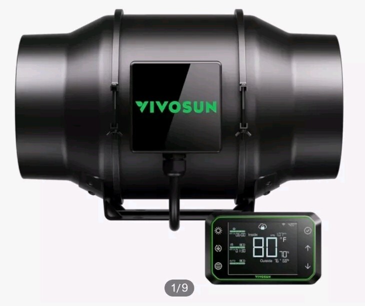VIVOSUN AeroZesh G6 6-inch  324 CFM Inline Duct Fan with E42A Speed Controller