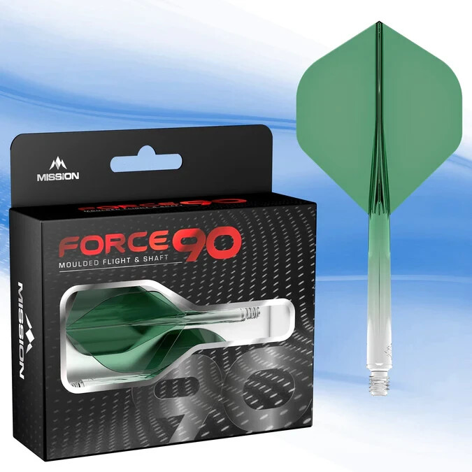 GRADIENT GREEN INTERMEDIATE NO2 MISSION FORCE 90  1 PIECE MOLDED SHAFT & FLIGHT