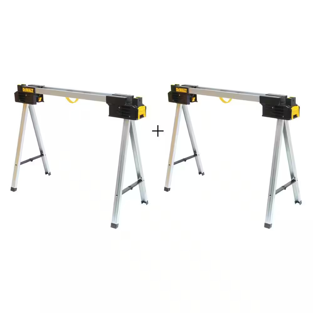 32 In. Metal Folding Sawhorse (2 Pack)