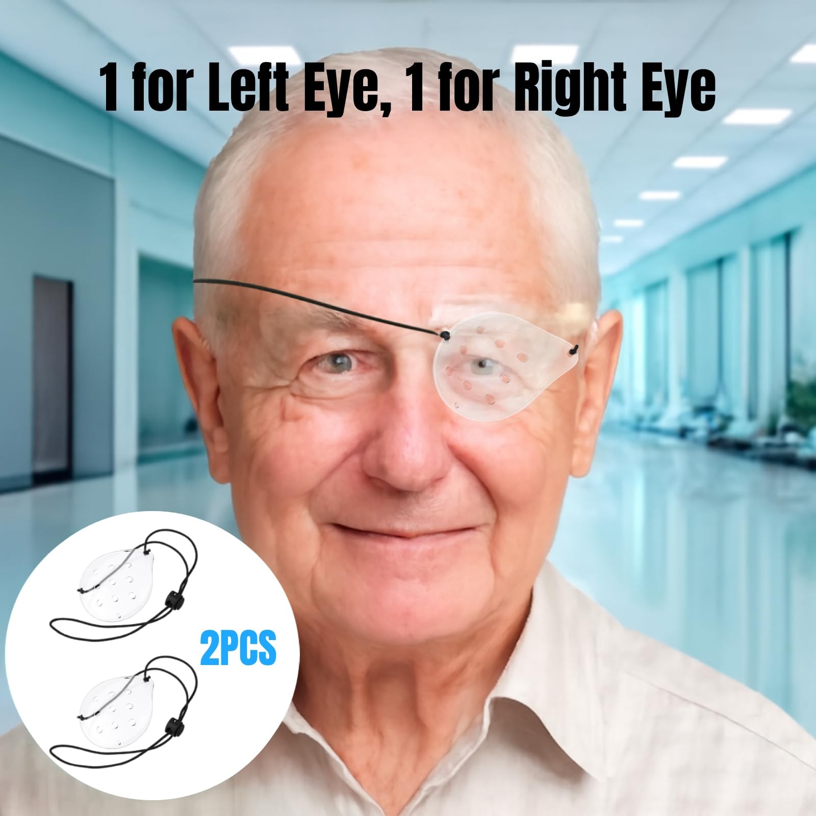 2PCS Eye Shield After Cataract Surgery, Cataract Eye Shield With Adjustable E...