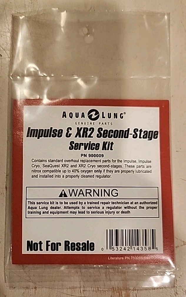 AQUA LUNG IMPULSE & XR2 SECOND STAGE SERVICE KIT  # 900009 - NEW OLD STOCK!
