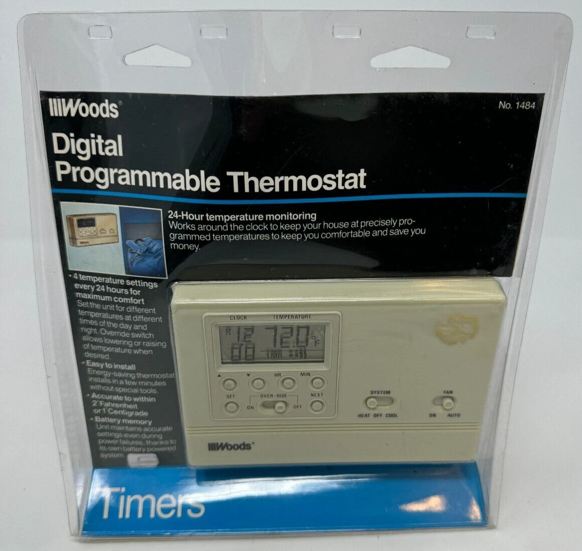 Woods Digital Programmable Thermostat 1484 - White