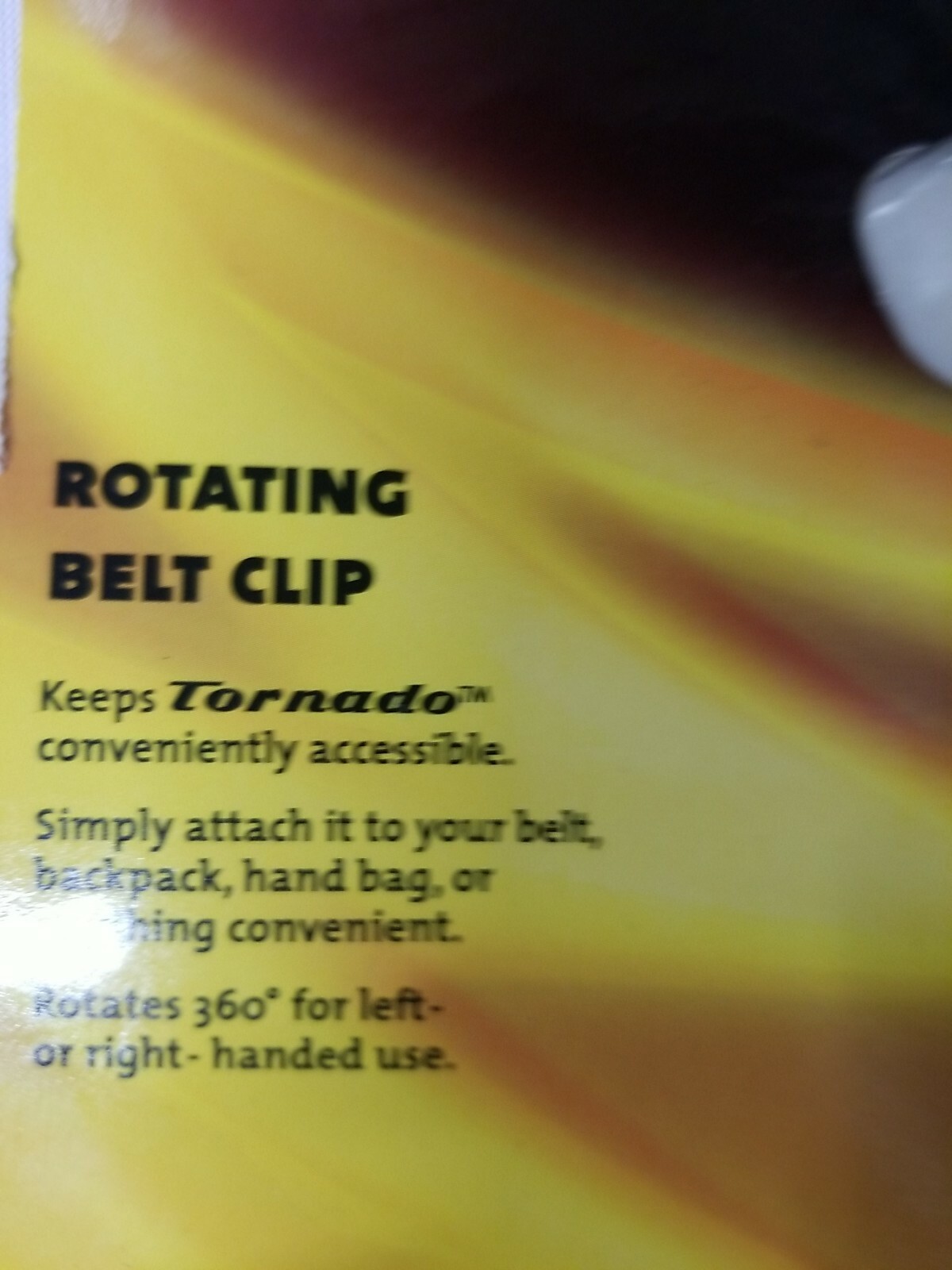 TORNADO PERSONAL DEFENCE SYSTEMS - ROTATING BELT CLIP - TBC002 (1.1)