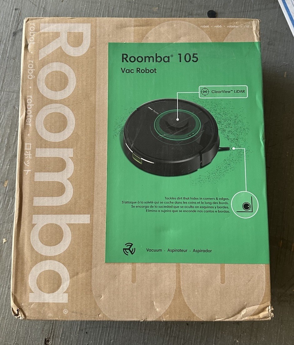 iRobot Roomba 105 Robot Vacuum LiDAR, Alexa, Strong Suction, Multi-Surface - NEW
