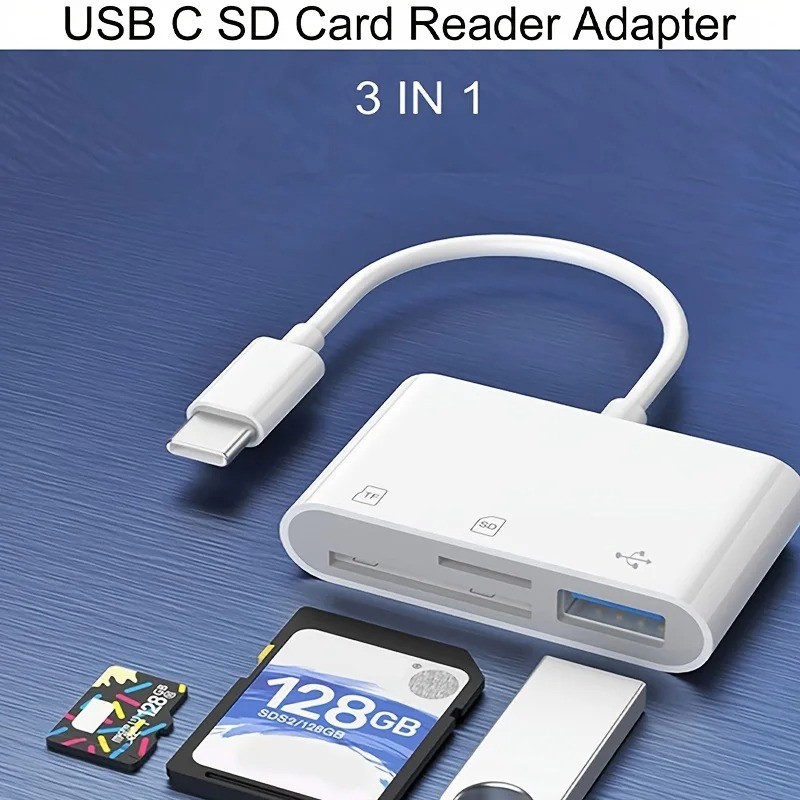 USB C SD Card Reader for iPhone Android Macbook Micro SD to Type C OTG Adapter