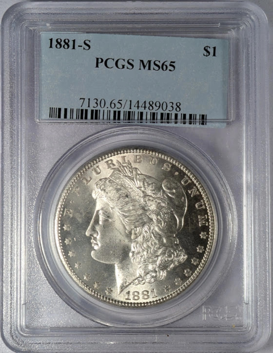 1881 S Morgan Silver Dollar PCGS MS-65