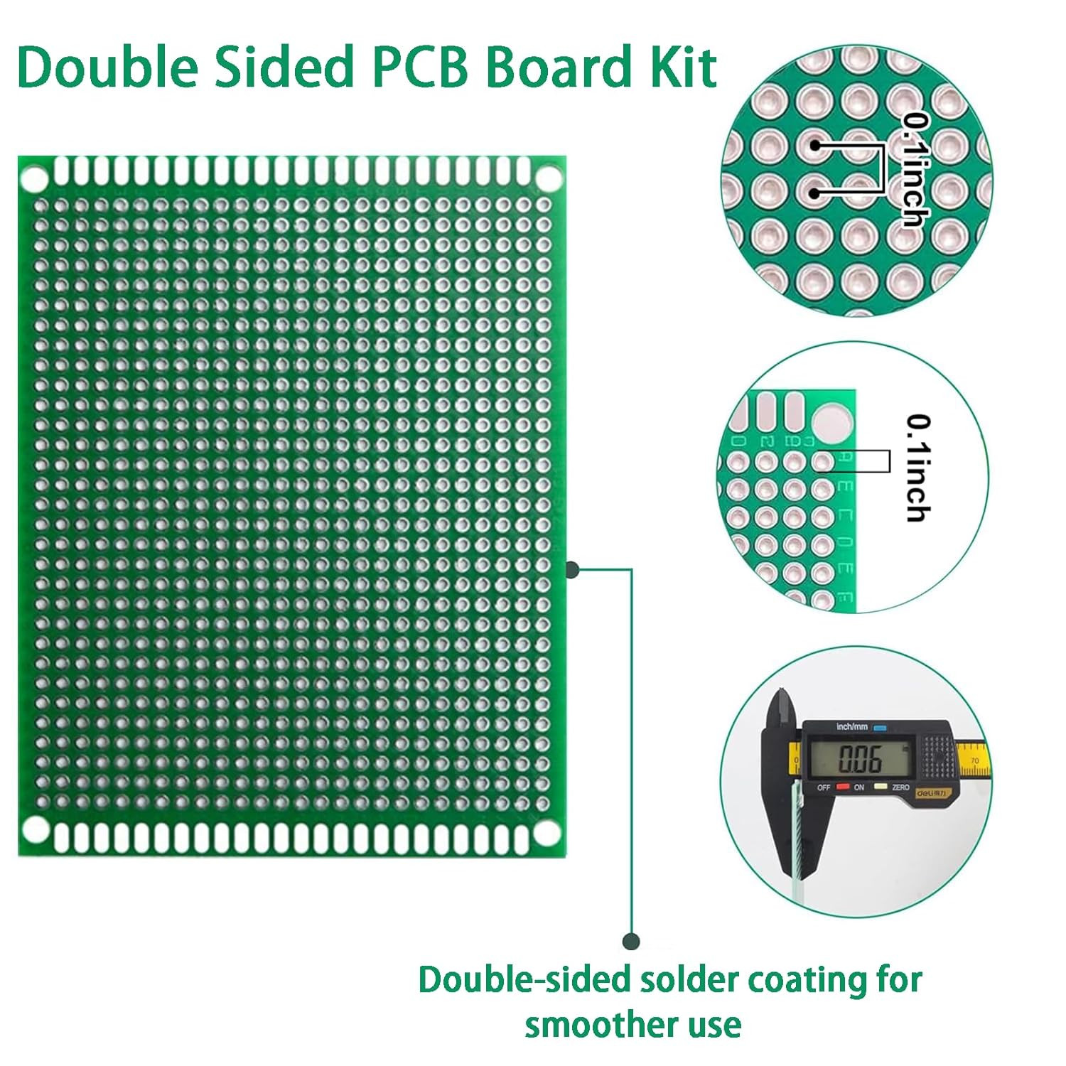 32 Pcs Double Sided PCB Board Kit, Soldering Practice Kit for DIY Electronics Pr