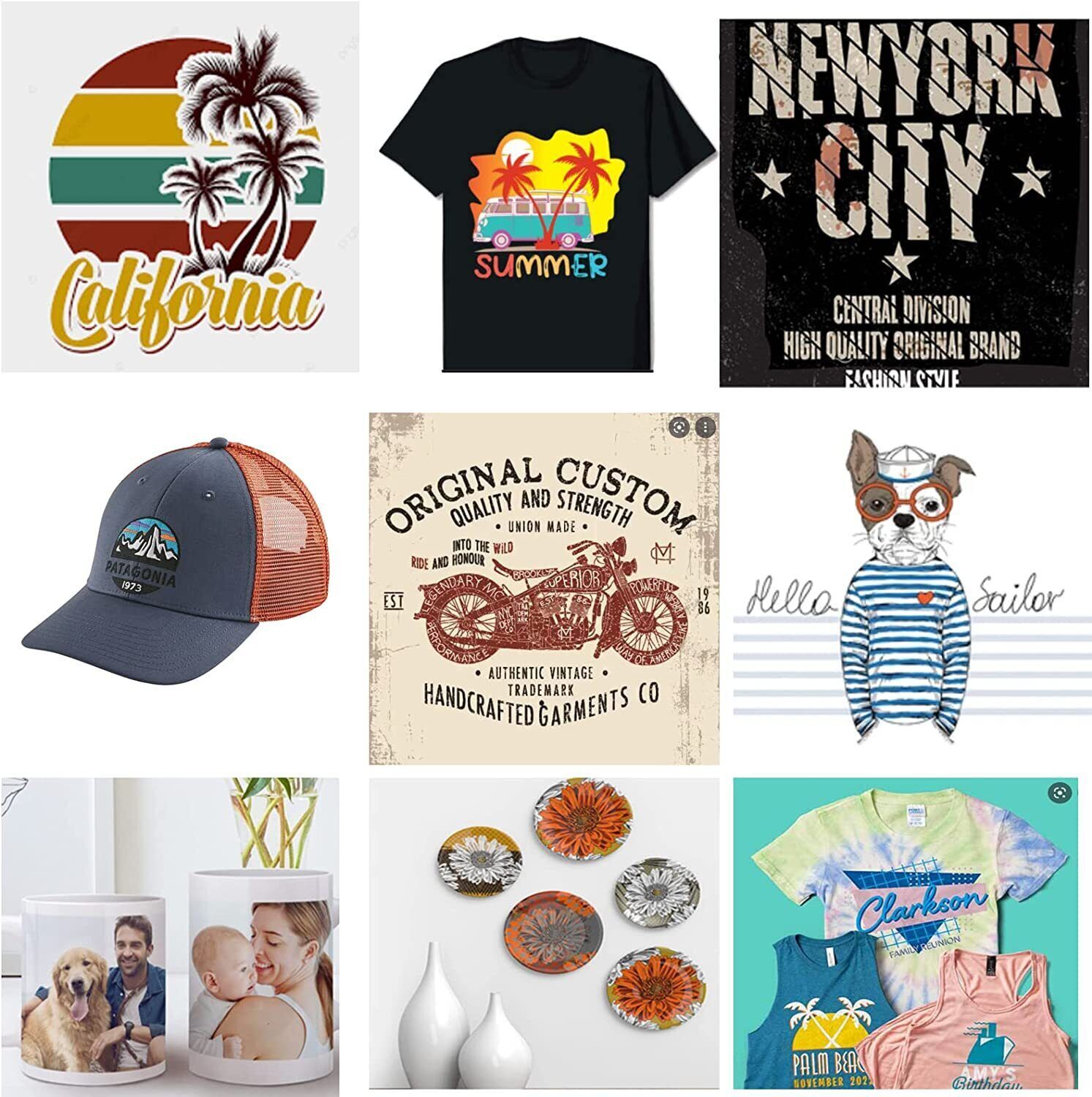 8 IN 1 Heat Press Machine 15"x15" Sublimation Transfer T-Shirt Mug Plate Hat