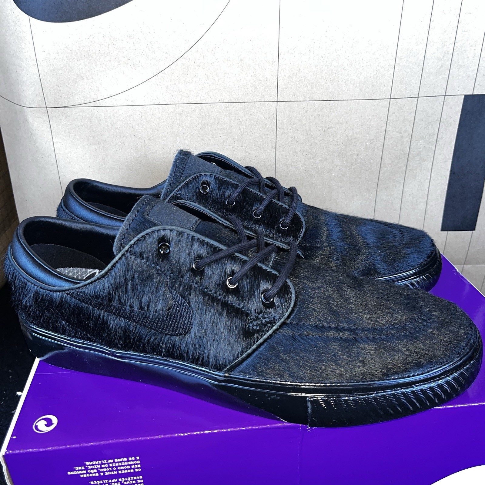 NEW Nike Zoom Stefan Janoski OG+ SE SB Black Pony Hair NBY HF3060-001 Size 10