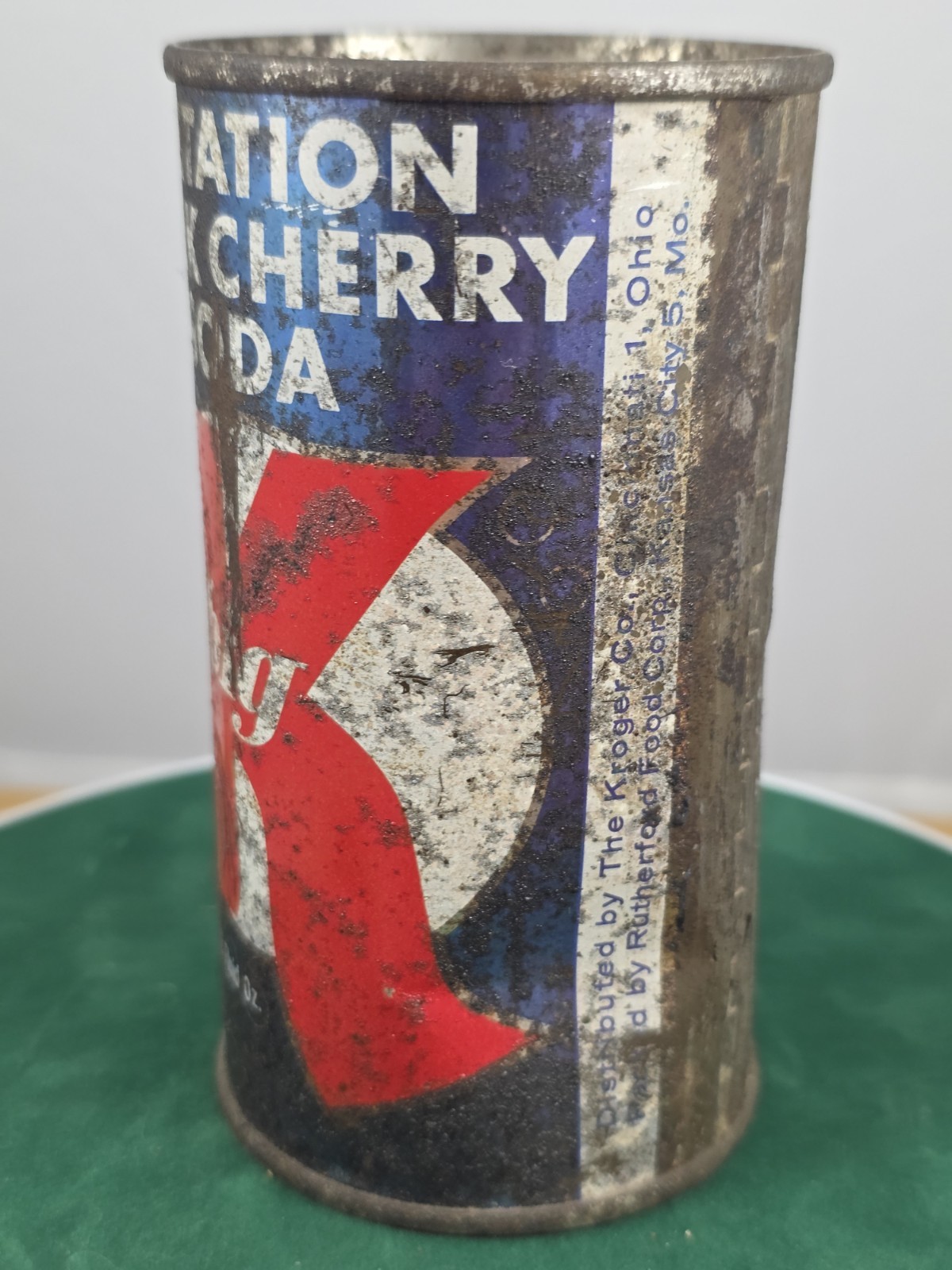 Vintage, Empty, Big K Black Cherry, Soda Pop can