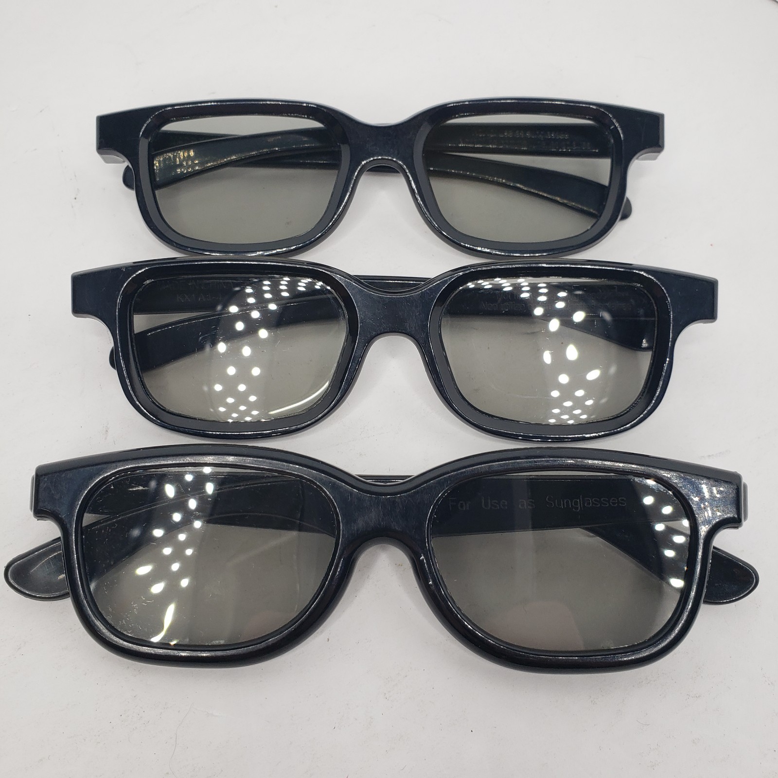 Real D 3D Glasses Lot of 3 Passive Glasses