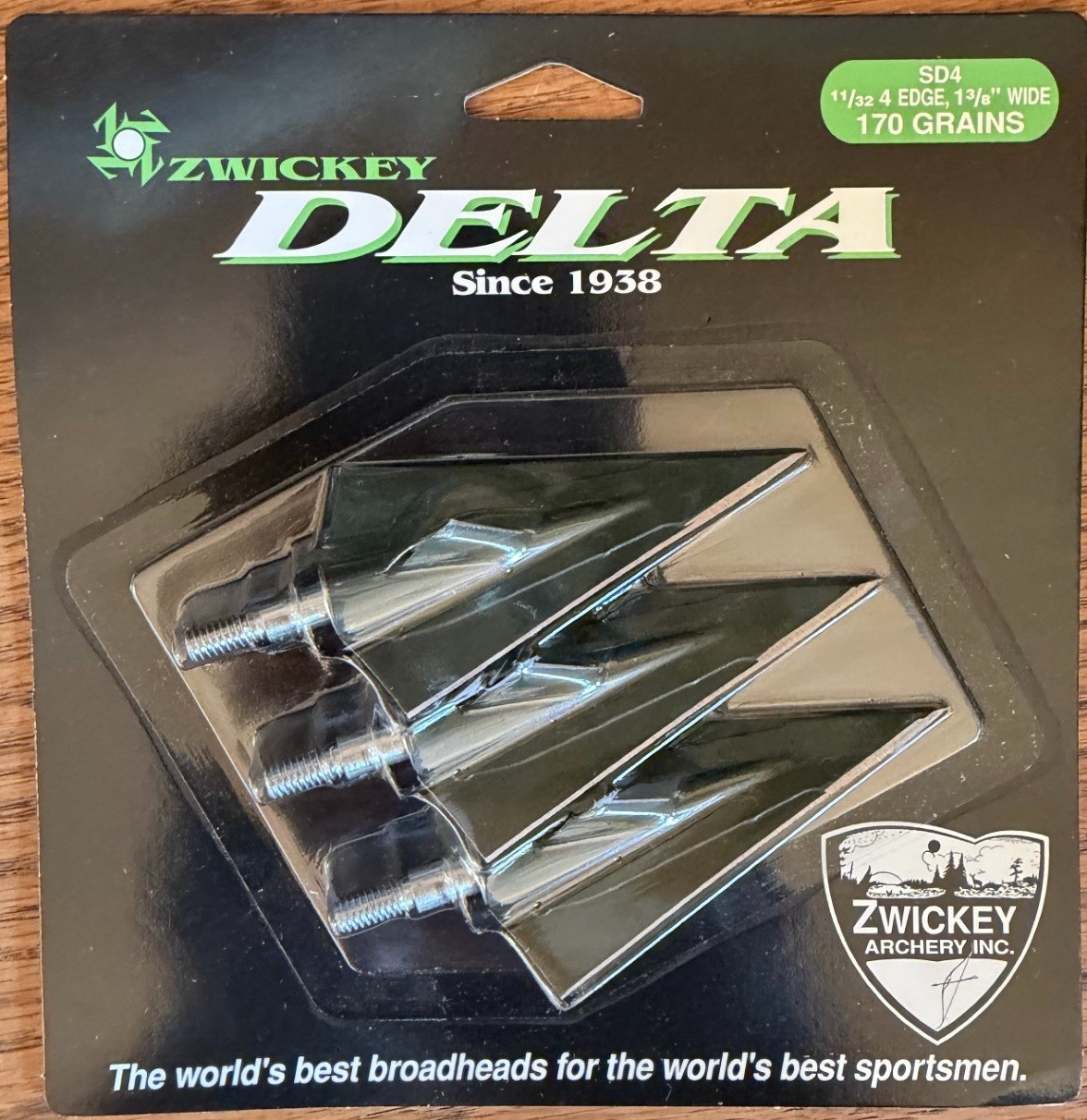 Zwickey Delta 4 Blade 11/32" 170 Grain Screw In Broadheads - 3 Pk