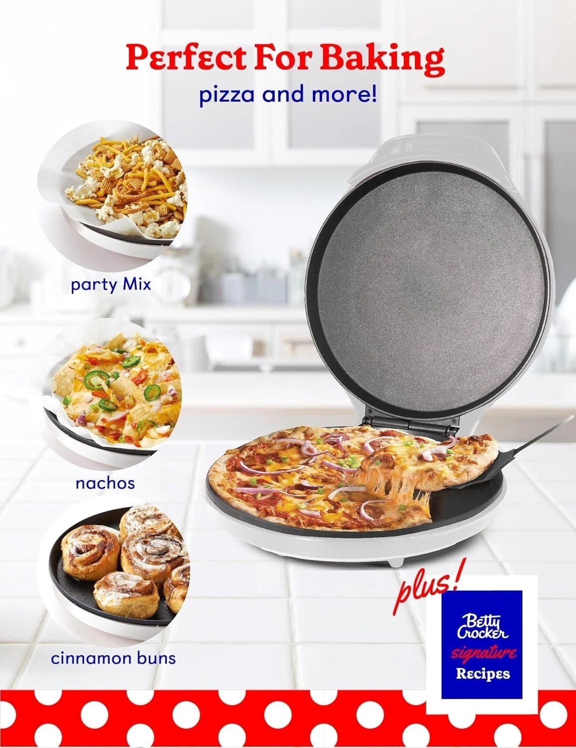 Versatile 12-Inch Nonstick Pizza Maker & Electric Grill - 1440W for Quick Dishes