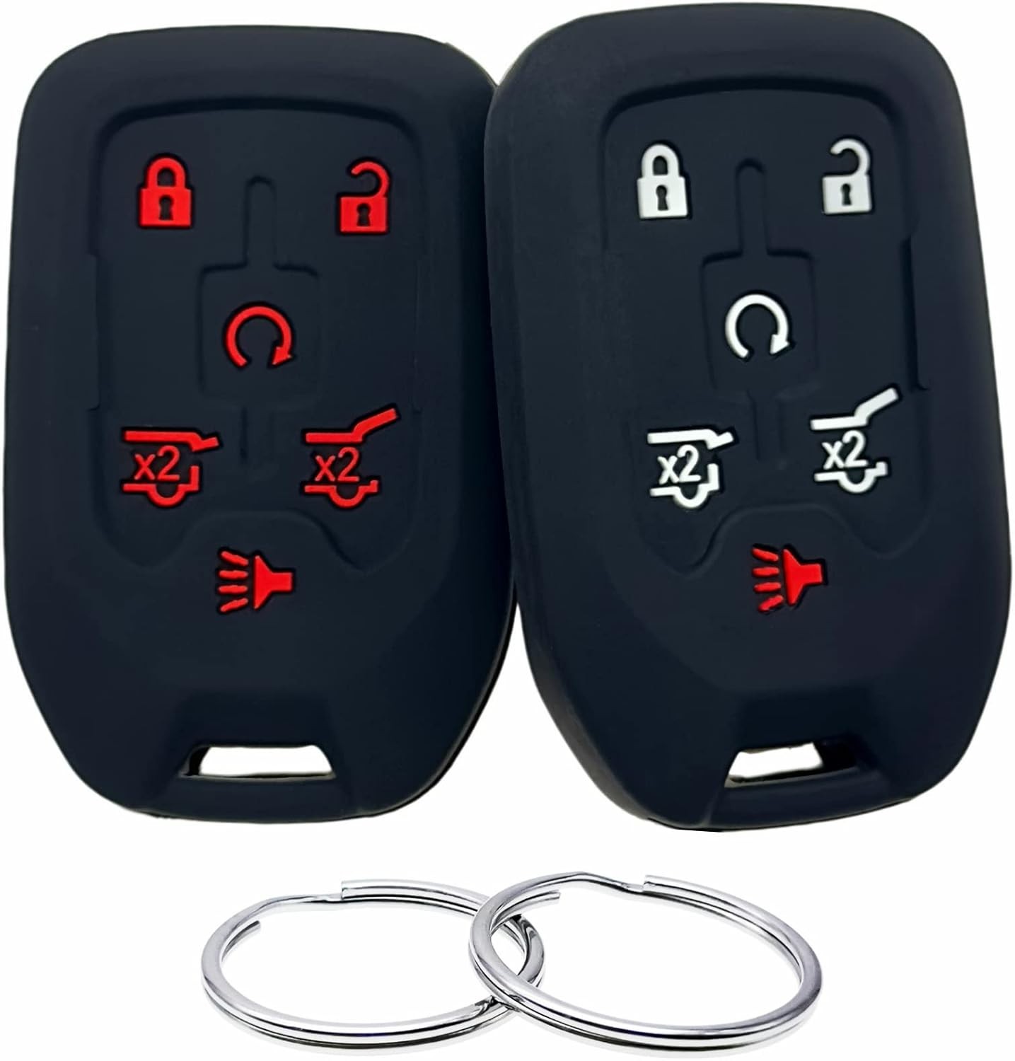 Silicone Rubber Key Fob Cover Compatible with 2014-2021 Suburban Tahoe Yukon Yuk
